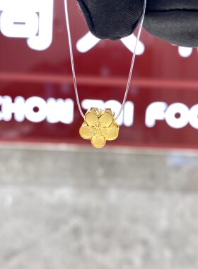 周大福小桃花黄金转运珠