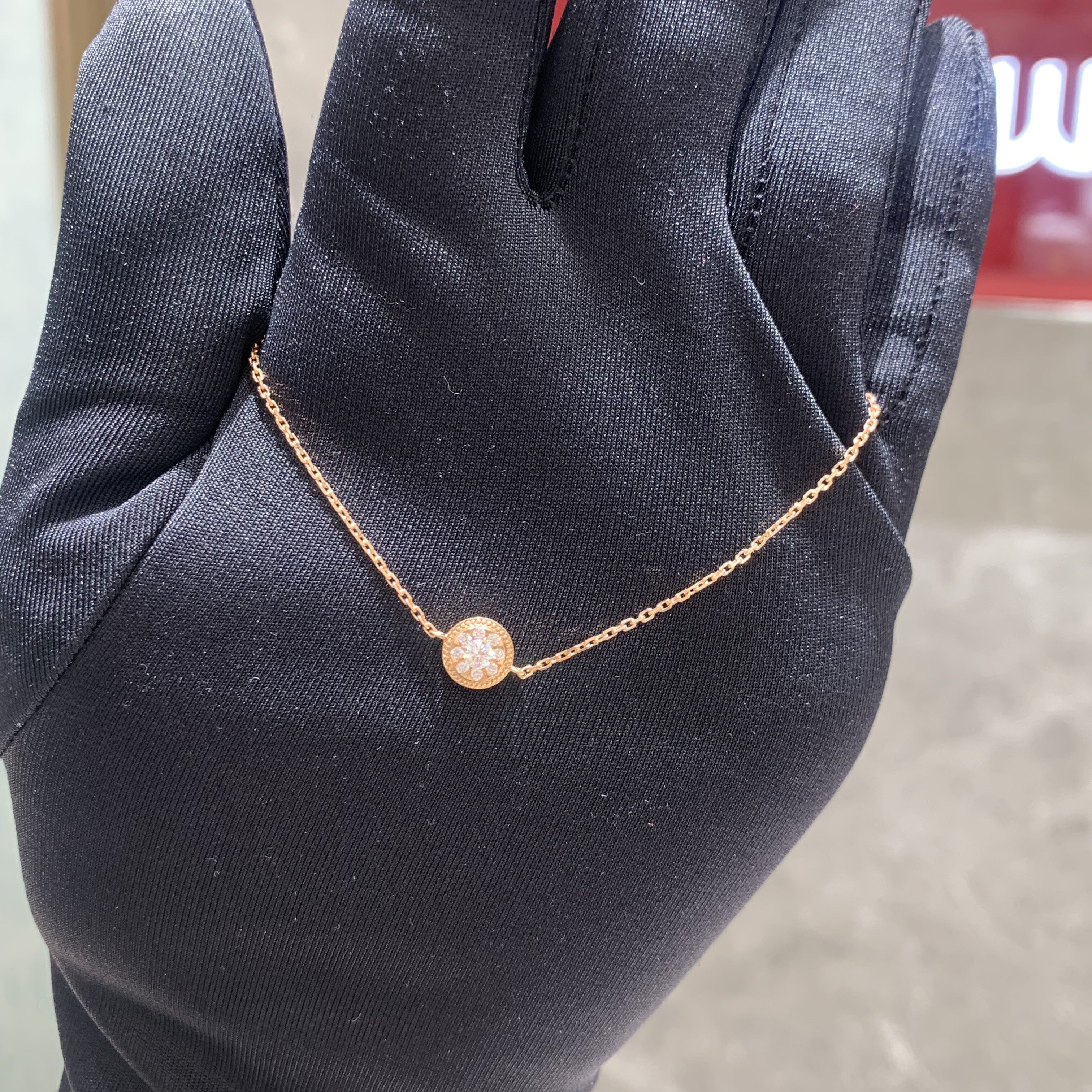 周大福代购 春雪系列18k金小心意钻石手链女 正品7折 定价u183804