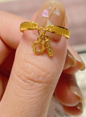 周大福Lucky幸运牌小太阳戒指