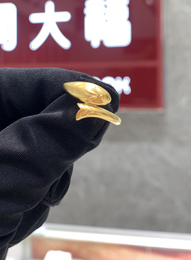 传承系列好运锦鲤足金黄金戒指