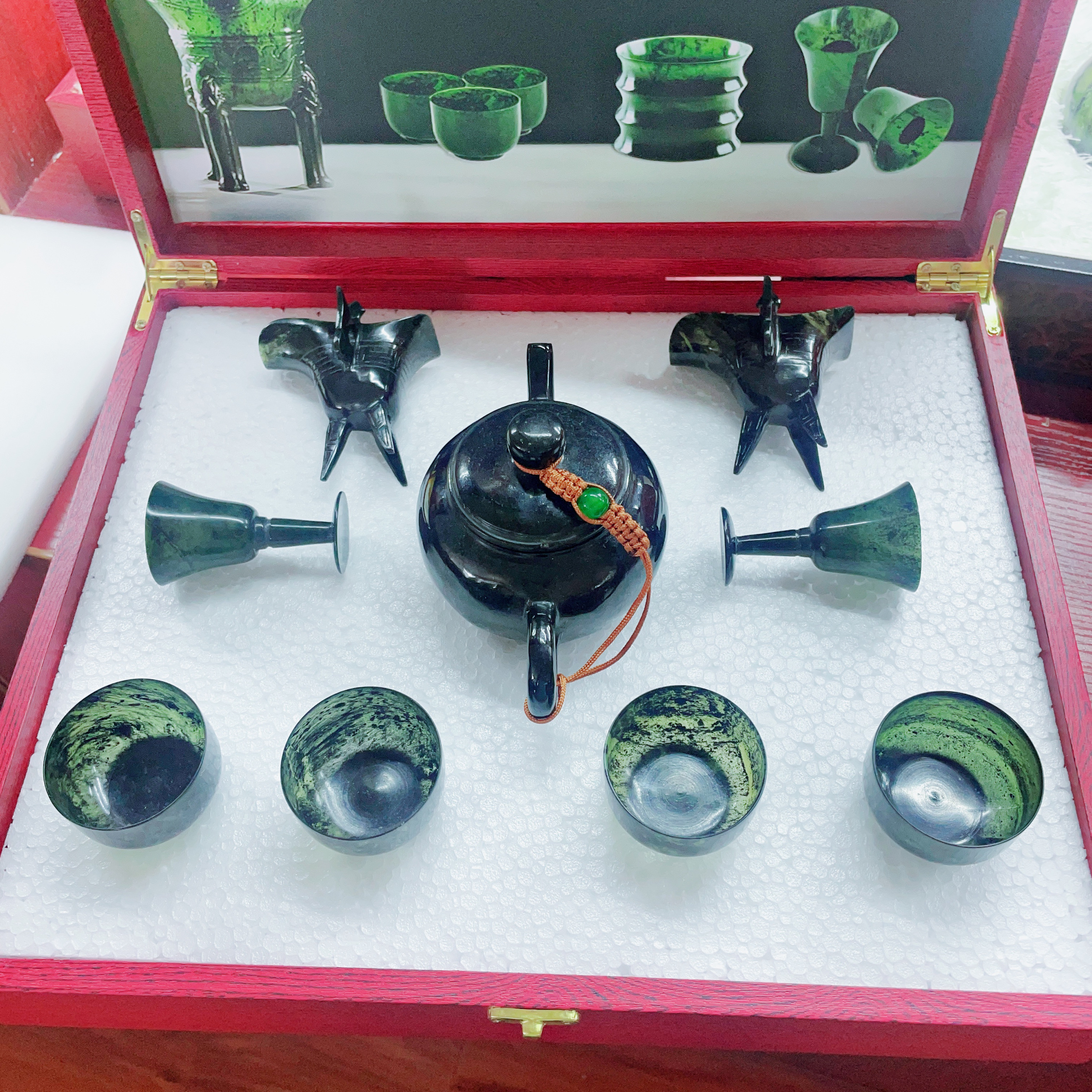 酒泉夜光杯武山鸳鸯玉 爵杯 小高杯葡萄美酒夜光杯贺店美玉