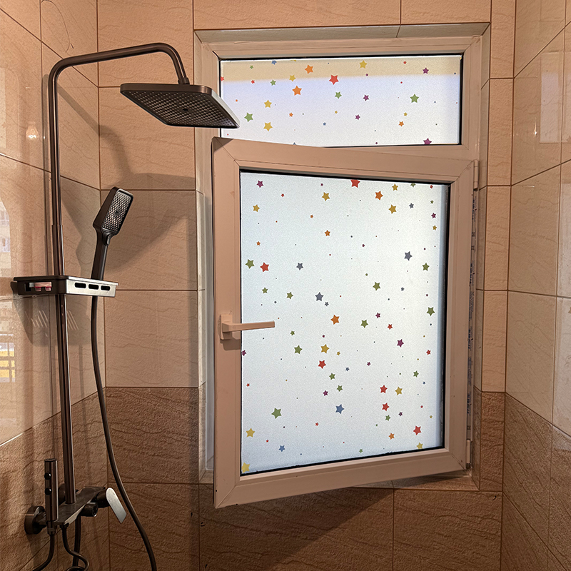 南墙壁纸卫生间浴室窗户玻璃贴纸