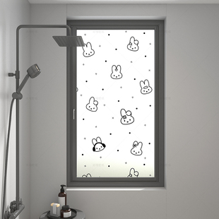 卡通玻璃贴纸透光不透明窗户防窥膜浴室卫生间防走光隐私玻璃贴膜