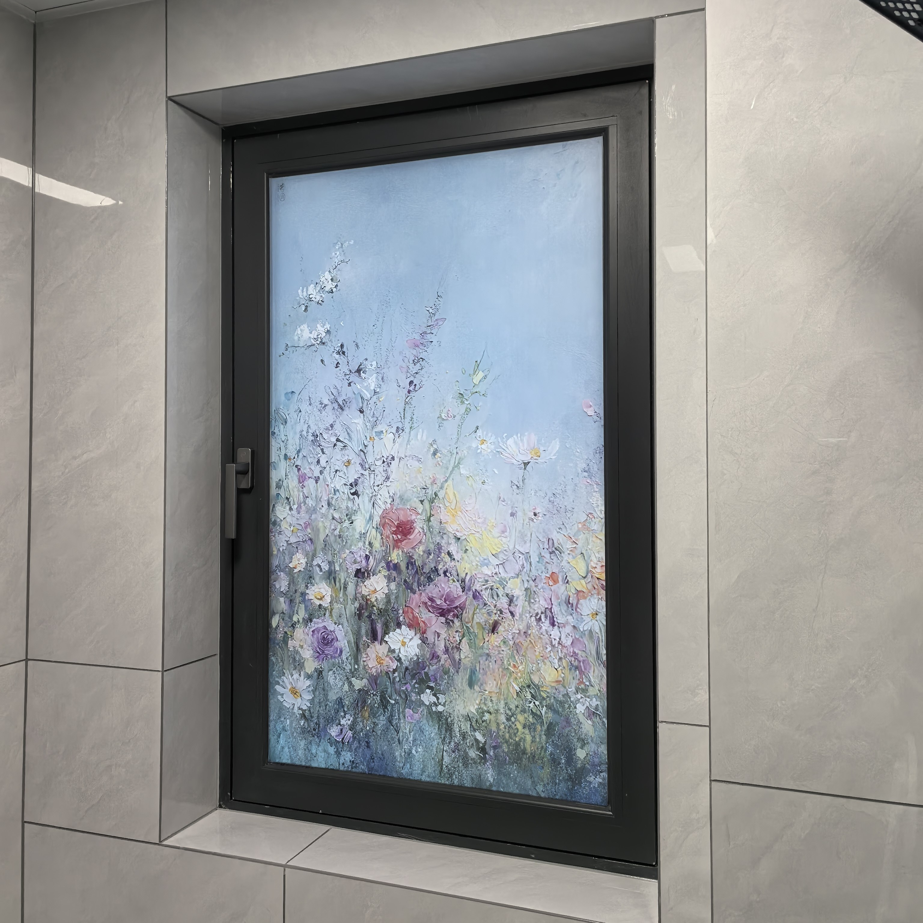 南墙壁纸莫奈油画花卉玻璃窗防窥膜厕所厨房窗户磨砂玻璃贴膜定制,家居饰品,防窥贴/膜,淘宝优惠券,粉丝福利购,淘宝优惠卷