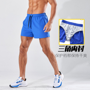 男帶內(nèi)襯雙層健身寬松休閑薄款 速干籃球褲 跑步運(yùn)動馬拉松短褲 短褲