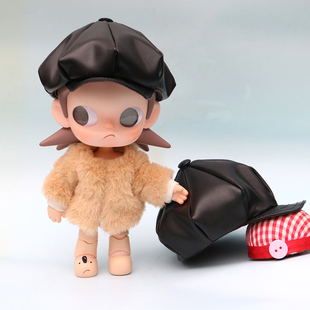 皮帽子BJD娃衣关节娃娃Zsiga嘎子姐八角帽玩偶公仔娃衣皮革帽子