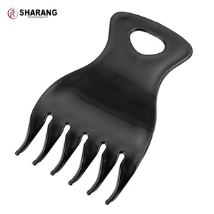 油头造型50601 弯曲爪子梳 黑色塑料梳子 理发店