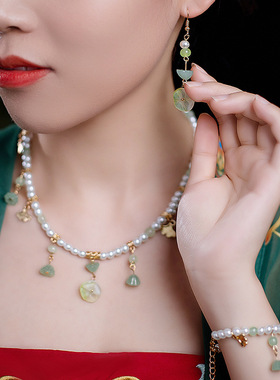 好货项链莲蓬荷叶软璎珞明制坦领配饰汉服百搭仙气流苏仙气