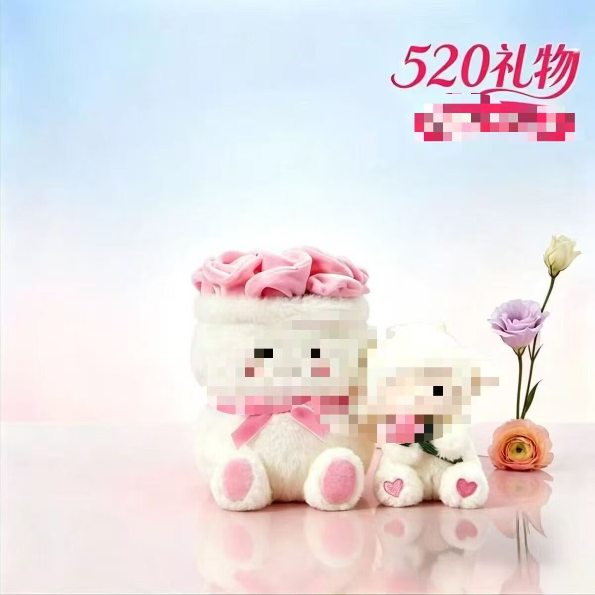 玫瑰花束小熊公仔玩偶毛绒玩具儿童节布娃娃520女友情人节礼物