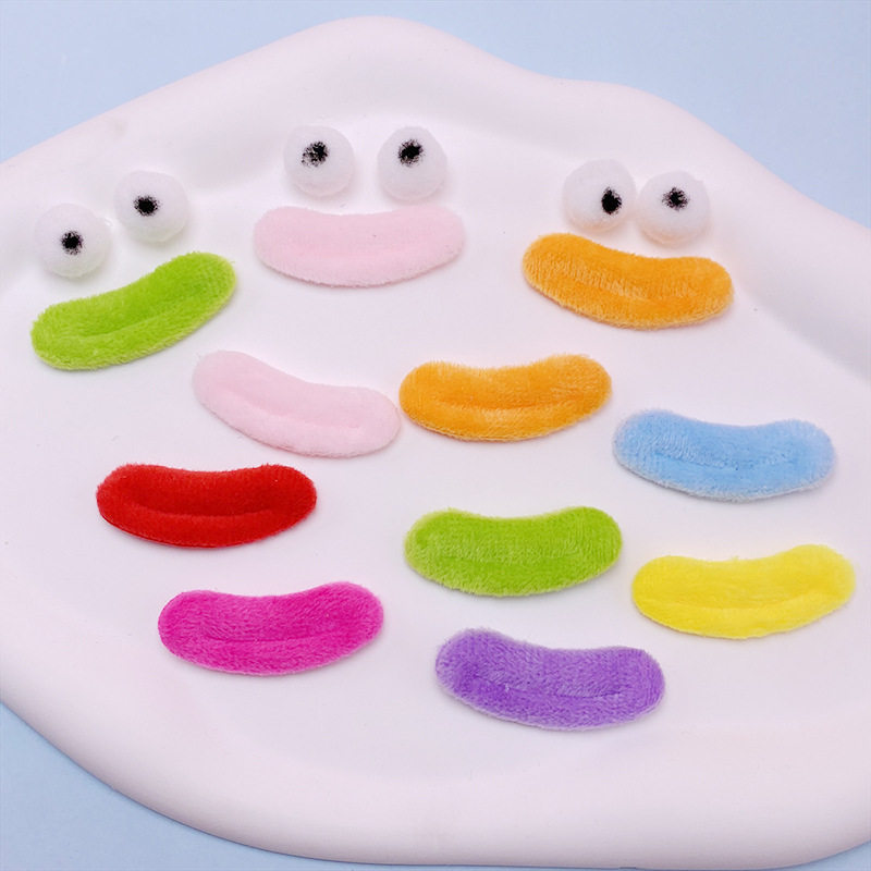 大小号卡通眼睛布艺饰品配件 毛绒玩具鞋袜手机壳diy配饰