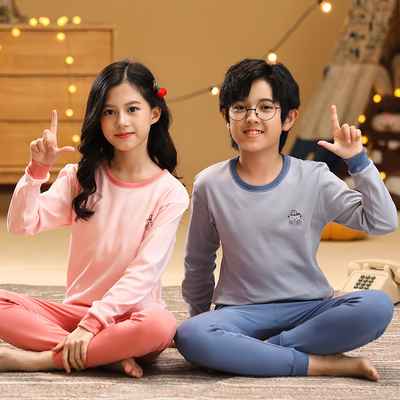 A类儿童秋冬季纯棉内衣套装全棉中大童男童女童小孩子宝宝秋衣裤