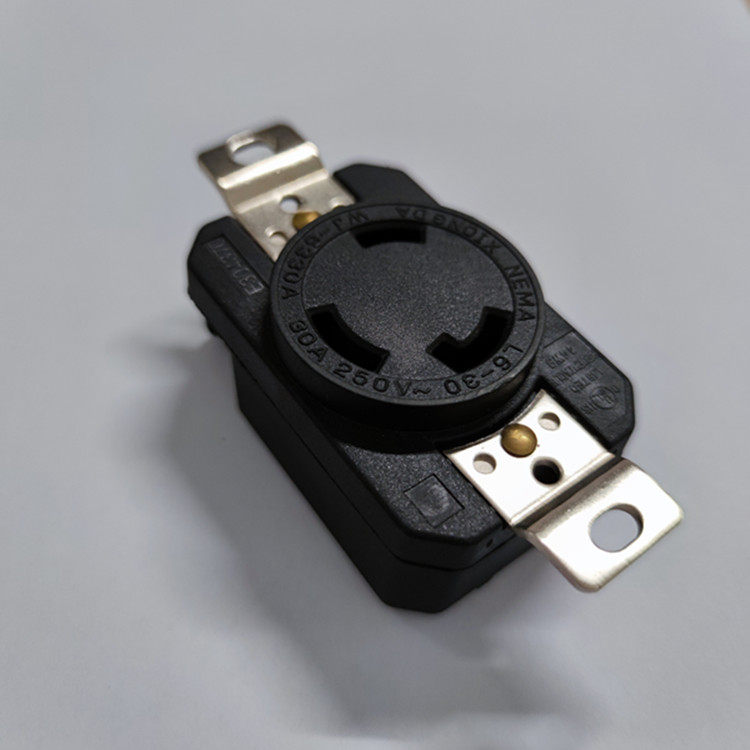30a美规大电流发电机插头插座自接线工业设备用美式三孔防脱插头