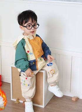 儿童外套秋冬款日系原田治男女童防风外套宝宝户外冲锋衣童装