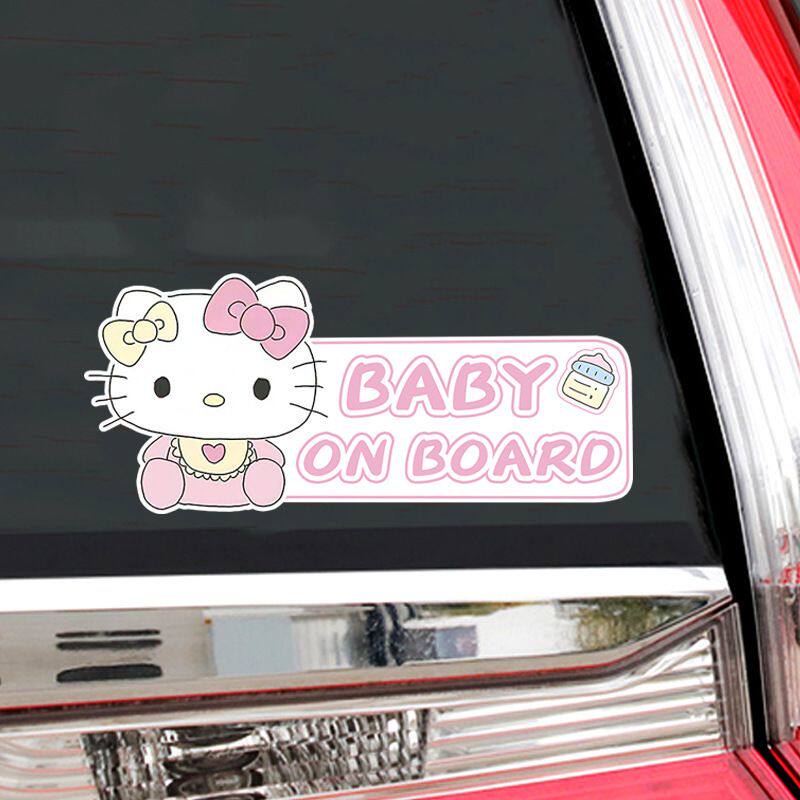 babyonboard车贴卡通可爱 BABY ON BOARD 车贴 汽车车尾保险杠划