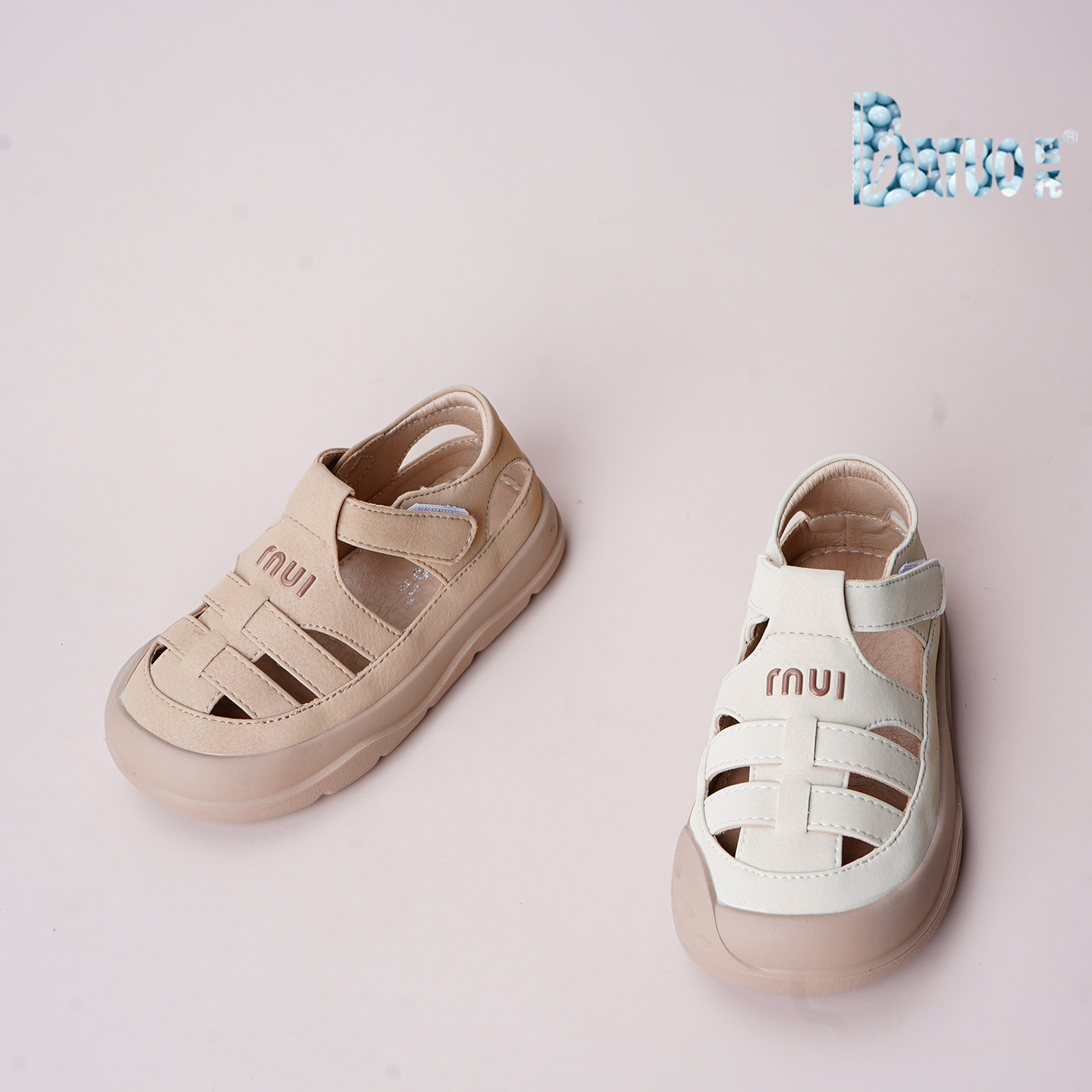 巴托童鞋 26夏季新品 韩版宝宝儿童软底防滑休闲皮鞋凉鞋MK5228