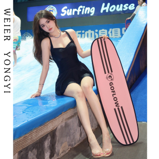 微胖女孩遮肉收腰显瘦聚拢泡温泉 连体裙式 泳衣女款 高级感简约时尚