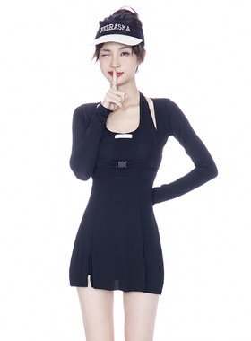 泳衣女长袖遮肚托胸聚拢辣妹装
