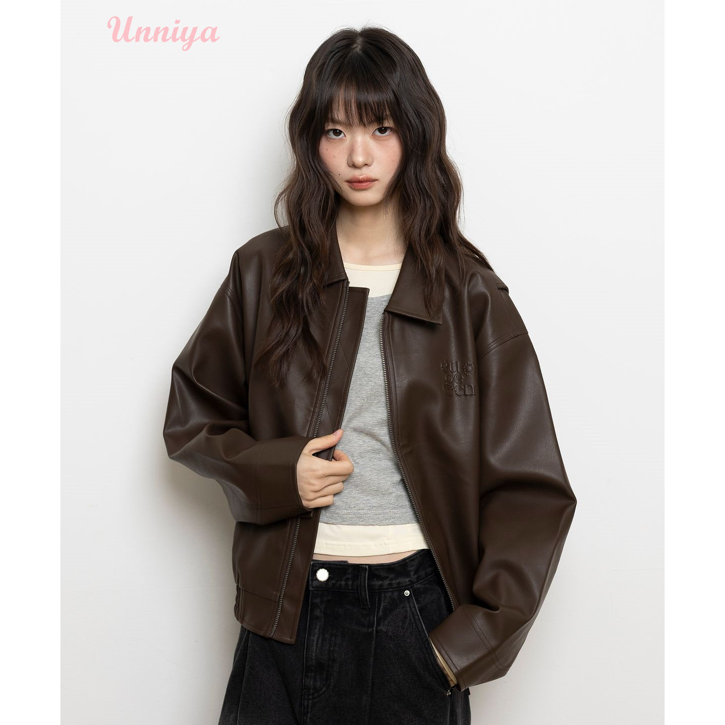 韩国代购时尚百搭翻领外套