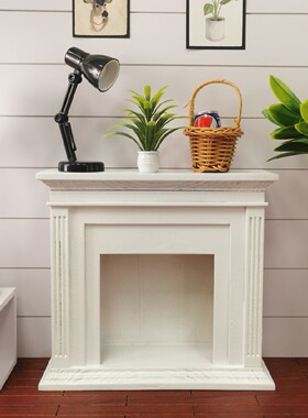 6分BJD SD小布Blythe拍照道具白色壁炉娃屋家具装饰配件微缩模型