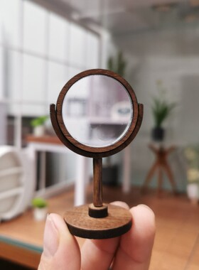 微缩化妆镜BJD6分12分BlytheOB11gsc娃用台面梳妆镜娃屋装饰摆件