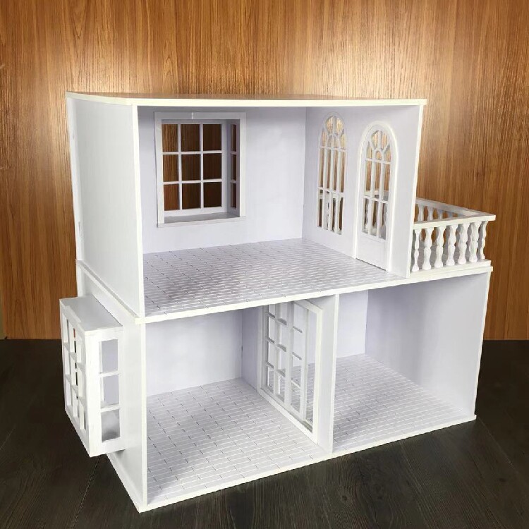 娃屋12分娃屋ob11/bjd娃娃小屋两层楼房带露台