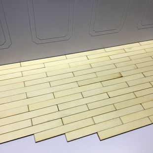 6分娃娃屋地板DIY小屋木地板手工制作小场景地板木条木片原木色