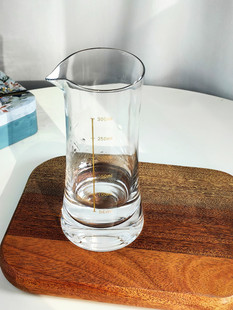 水晶玻璃白酒分酒器高档家用分酒壶无手柄刻度喝酒酒樽白酒杯套装