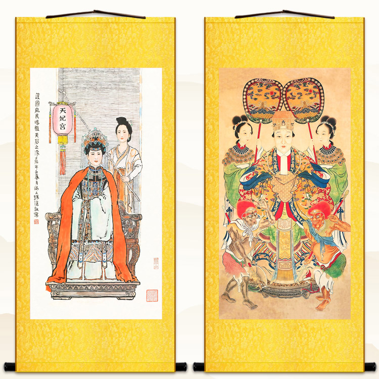 妈祖天妃宫神像卷轴挂画