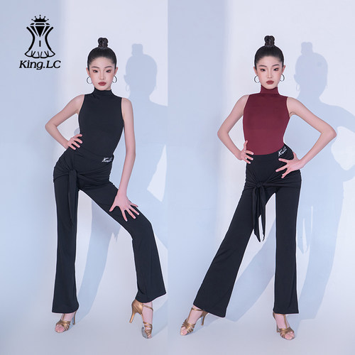 女儿童专业拉丁舞练功服春夏新款