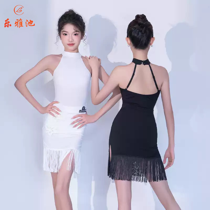 乐雅池儿童女童拉丁舞服练功服图片