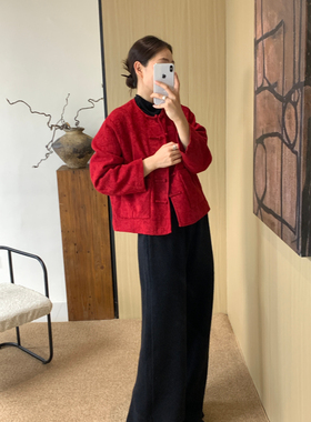 王奕可amzg-款延续鹅绒版新中式简约大气盘扣保暖羽绒服外套33553