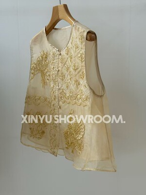 26年夏上新！【BD】新中式重工刺绣百搭马甲(不含项链和内搭)1173