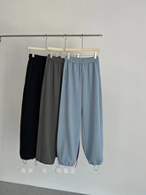 GLOG韩国东大门2024松紧腰抽绳加绒卫裤女宽松显瘦休闲运动裤608