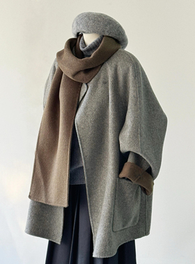 TOO家-羊毛双面毛呢羊毛外套(配可拆卸围巾)252167ZJ