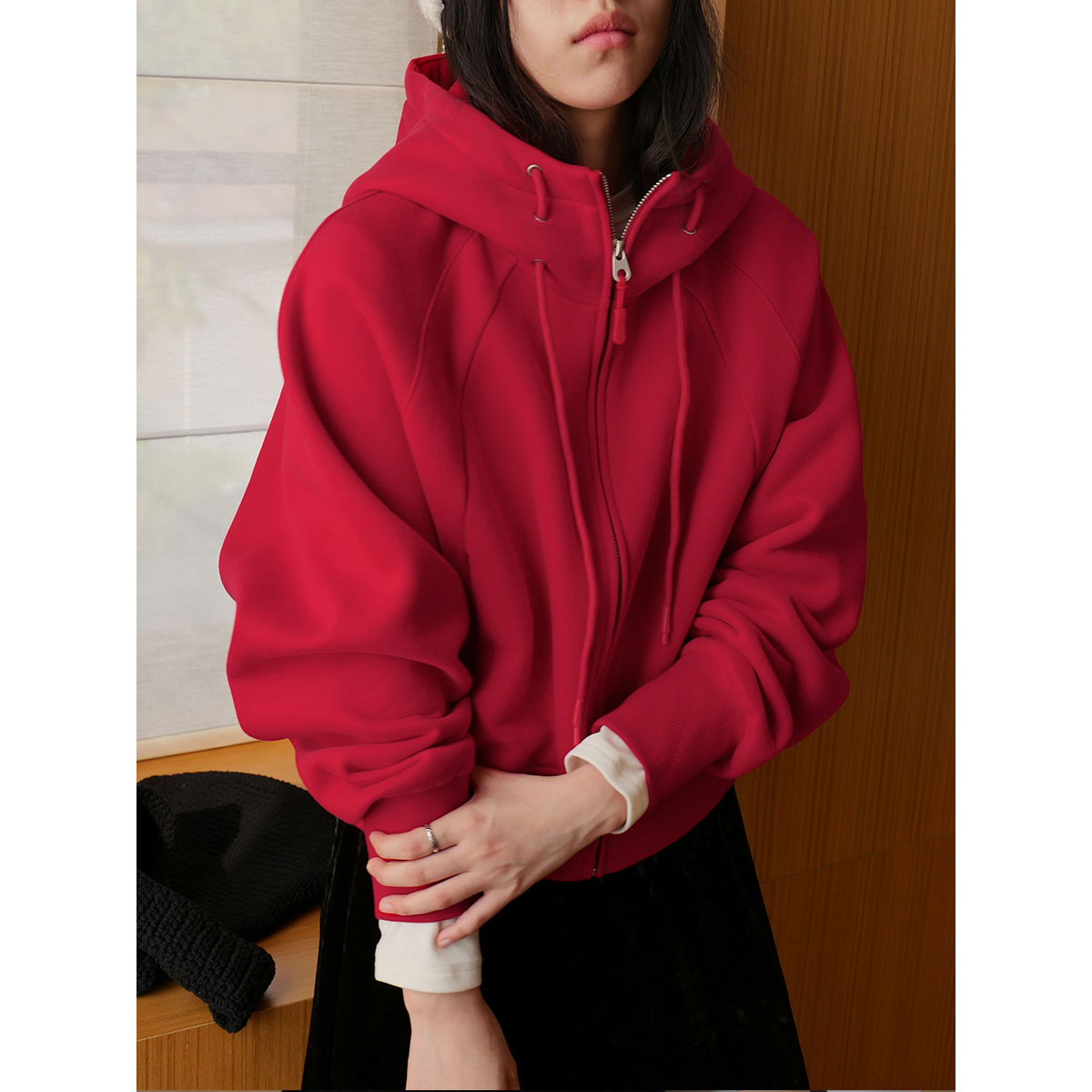 ACME-单品高领连帽短款慵懒气质实穿加绒卫衣外套9335526F002168