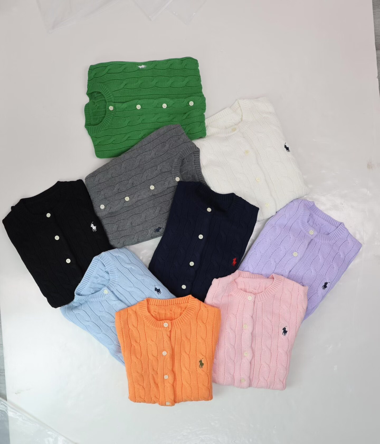 2026春夏新款小马仔刺绣麻花圆领开衫9色百搭修身复古外套上衣