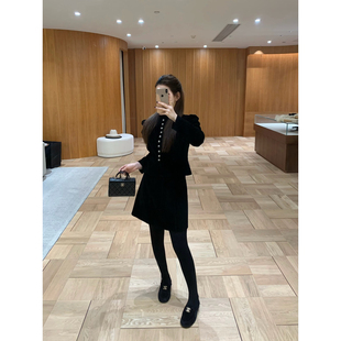 EASE-款大牌丝绒面料立体剪裁遮胯显瘦半身裙(精致小女生)E258180