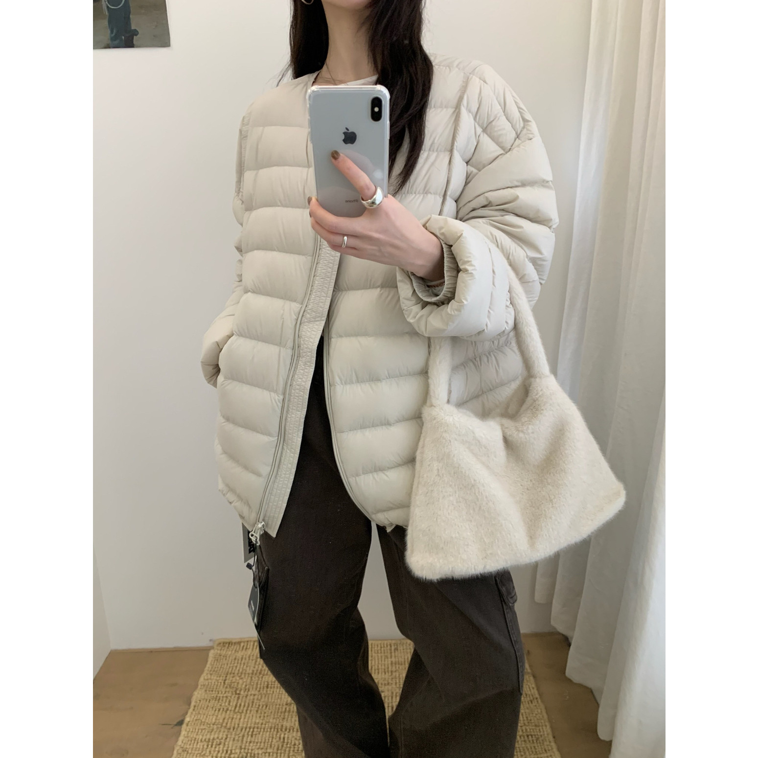 TABLE-排骨轻便舒适保暖休闲简约百搭保暖羽绒服外套(140g)259901