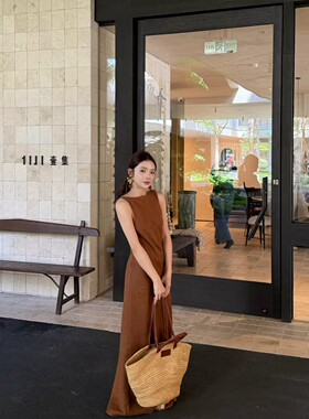 IN HERE 2026春夏新款韩版气质时尚高级感无袖背心连衣裙女26376