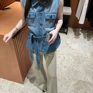 EASE 配腰带 无敌显瘦包容性强 E26A6084 工艺绑带收腰牛仔马甲