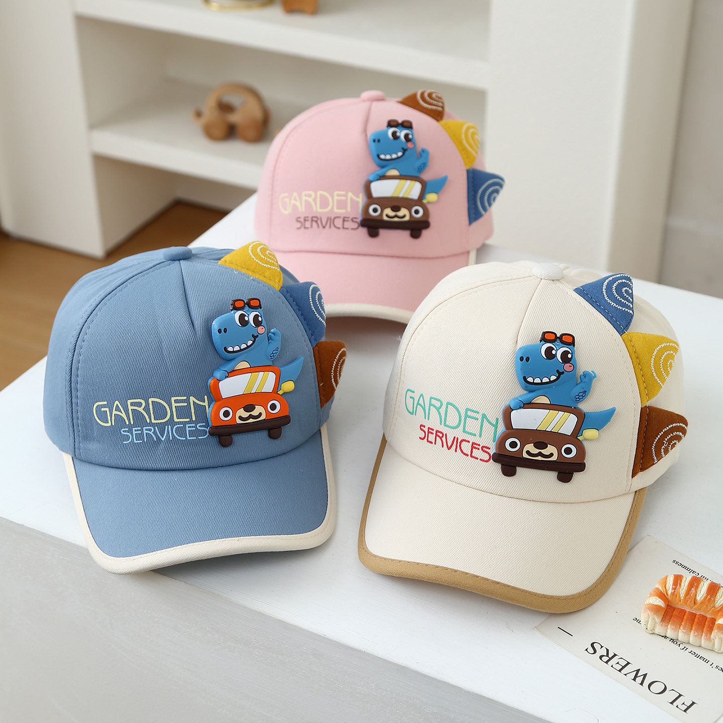 宝宝帽子男童鸭舌帽夏季可爱恐龙女童春遮阳洋气儿童鸭舌帽棉布酷