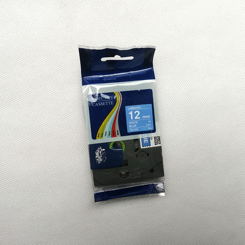 标签带蓝底黑字适用兄弟标签打印机奈刮耐磨防水打印清晰打印色带