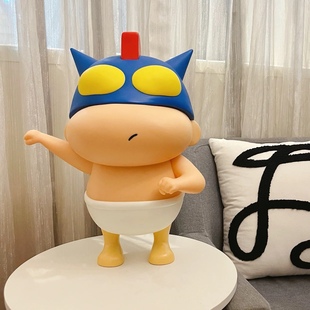 蜡笔小新手办家居装饰超人公仔电视柜桌面摆件男女生闺蜜生日礼物