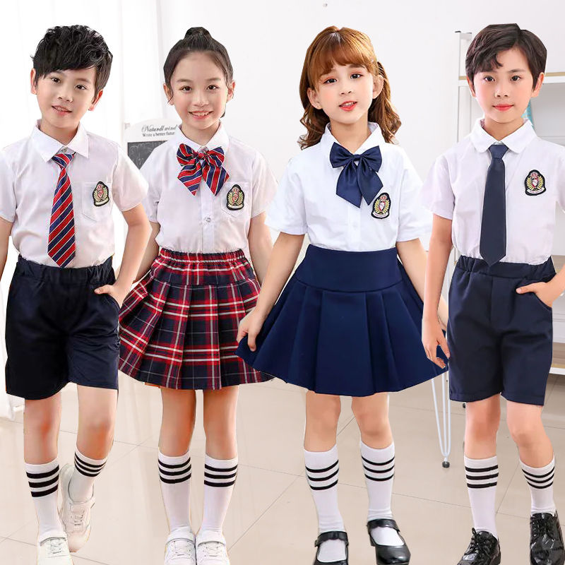 中小学生大合唱表演服装英伦风校服诗歌朗诵演出服儿童幼儿园园服