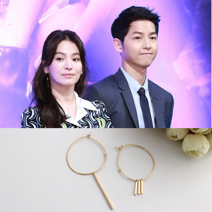 饰品电镀黄铜圈型耳环20/25mm 手工不对称耳钉女