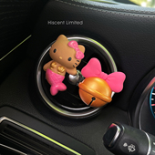 2026新款 车载香薰出风口装 饰黑皮美人鱼KT猫汽车香氛扩香石车内饰