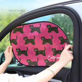 汽车防晒隔热侧车窗遮阳挡卡通车载玻璃遮阳帘车内遮光窗帘挡板女