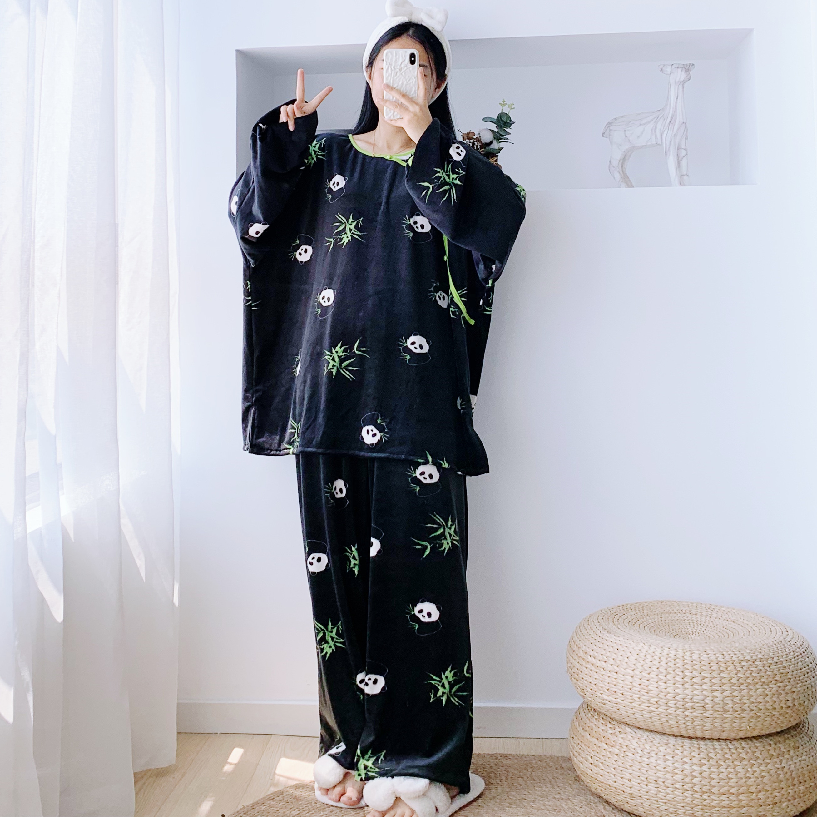 新中式睡衣女春秋款国风家居服