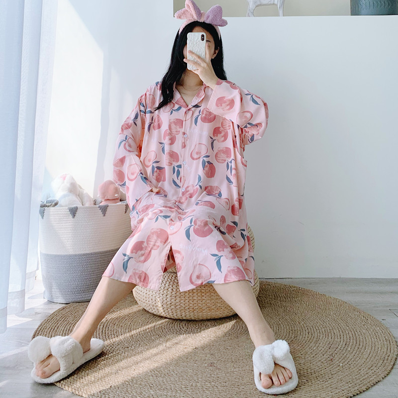 人造棉绵绸春夏卡通哺乳月子裙