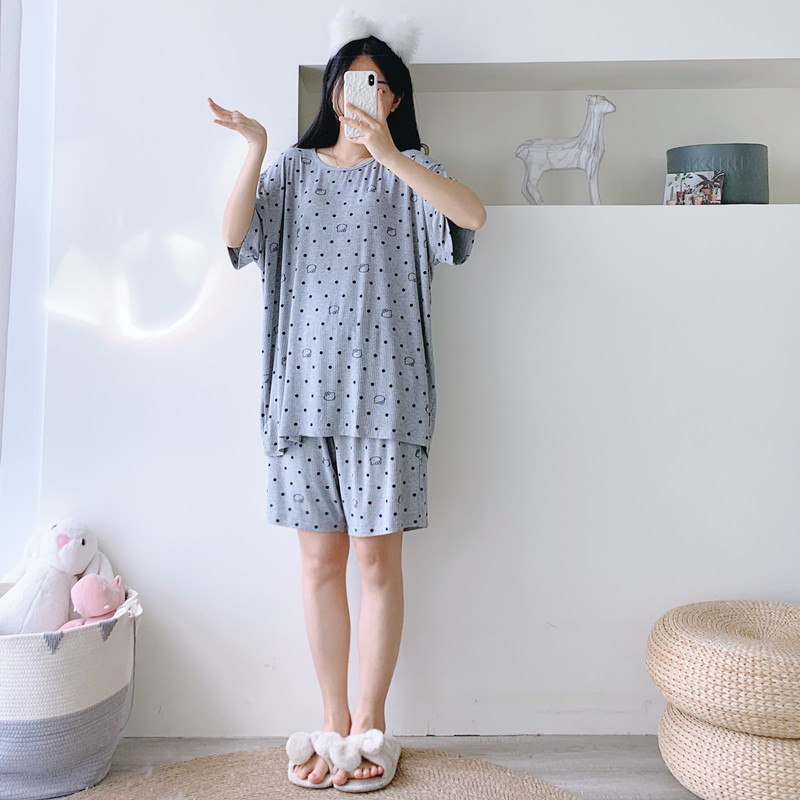 女莫代尔圆点家居服睡衣